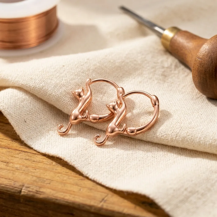 Freya Copper Earrings